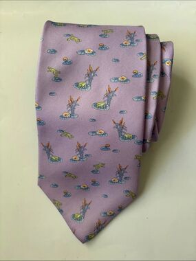 Brooks Brothers Frog Lavender Silk Tie ~ NWT